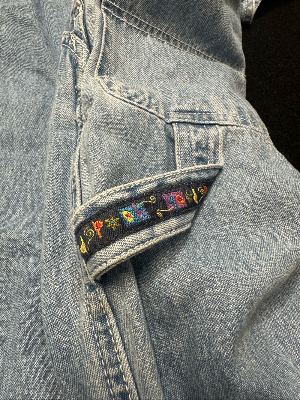 Vintage 90s Denim Women’s Overalls with Winnie the Pooh Embroidery - Picture 5 of 9